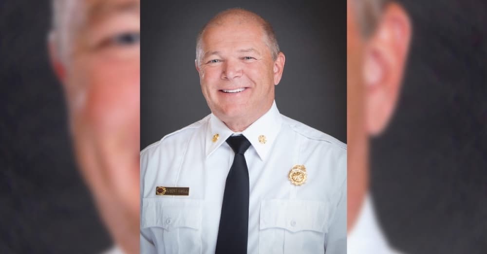 Round Rock Fire Chief Robert Isbell departing Round Rock for Stephenville Oct. 1