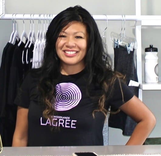 Owner Angelyne To-ong opened The Woodlands Lagree after falling in love with the workout. (Ally Bolender/Community Impact Newspaper)
