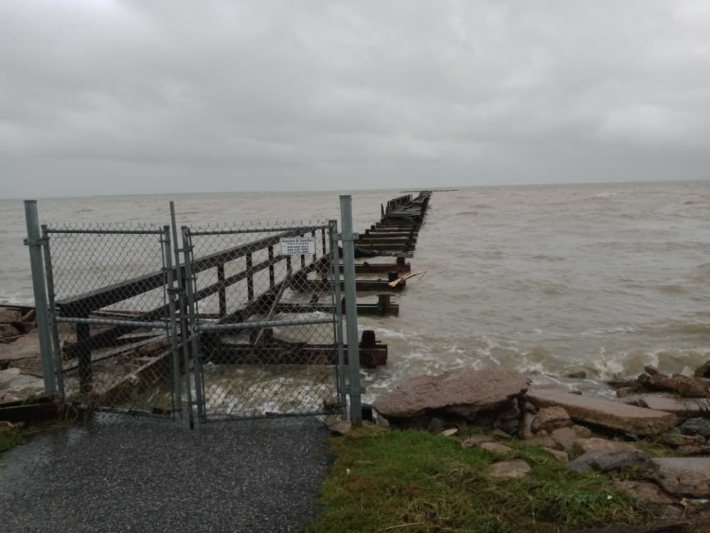 Hurricane Nicholas destroys Seabrook’s Pine Gully Fishing Pier