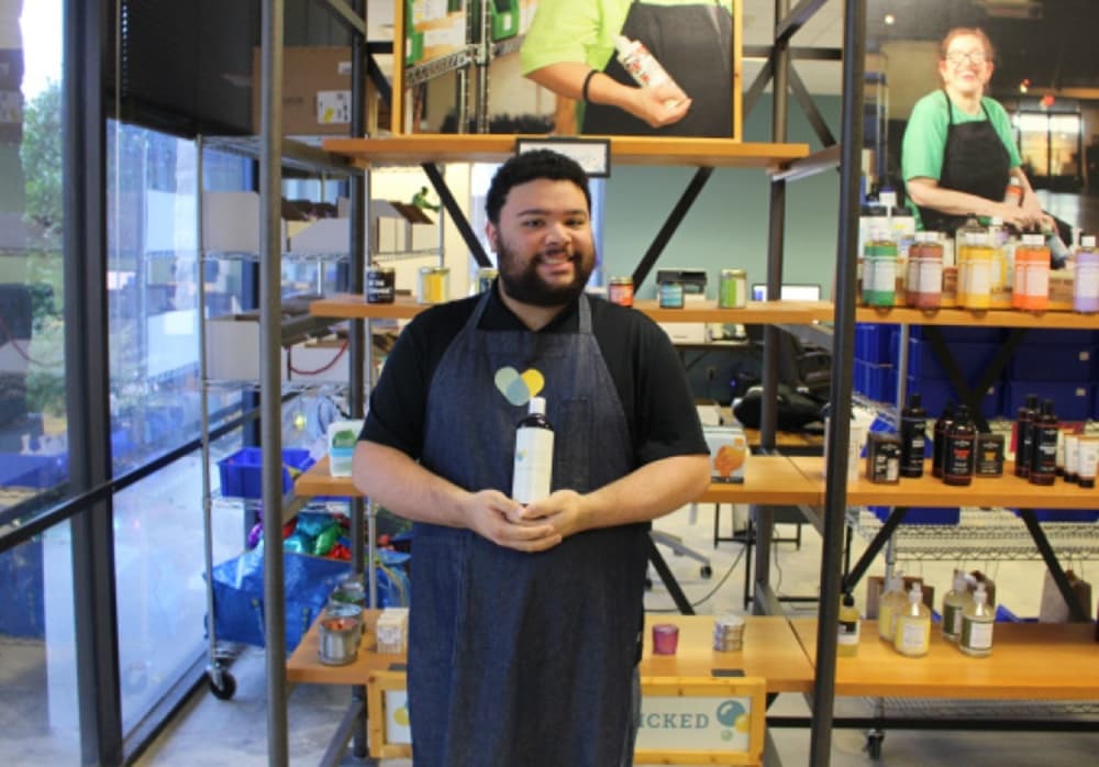Jake H. recommends Soap Hope’s eucalyptus-mint natural moisturizing body lotion ($10). (William C. Wadsack/Community Impact Newspaper)
