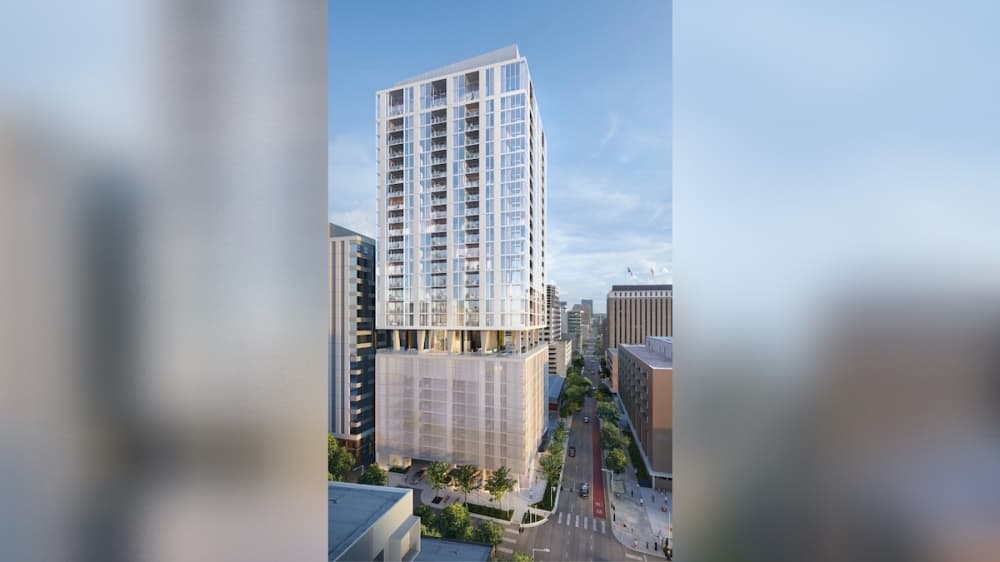 Luxury mixed-use tower The Linden breaks ground north of Capitol in Central Austin