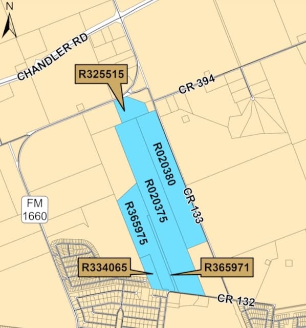 The Lidell-Walker Tracts parcel will host 1,123 single-family homes. (Courtesy City of Hutto)