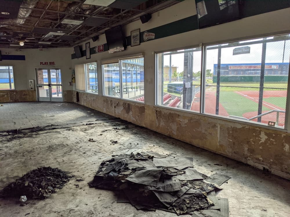 Big League Dreams' two restaurants are being remodeled with new flooring, walls, ceilings and furniture. (Jake Magee/Community Impact Newspaper)