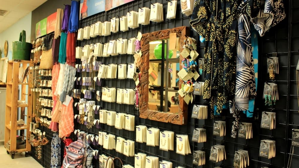 The handmade jewelry are among the most popular items sold. Latitudes also sells home decor and furniture. (Sandra Sadek/Community Impact Newspaper)