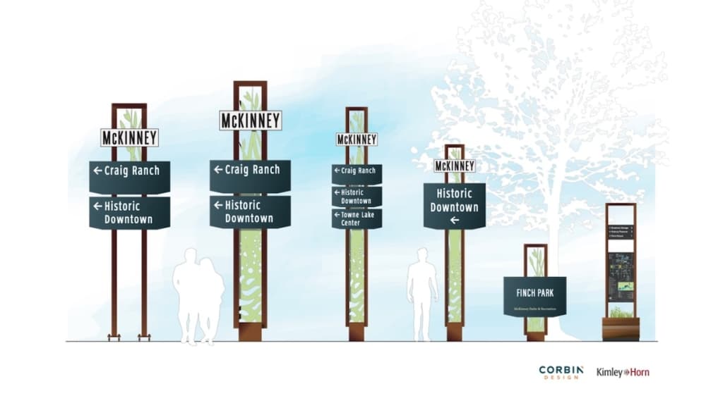 McKinney considers design concepts for city wayfinding signs