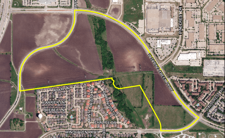 The more than 2-million-square-foot area is near the Dallas North Tollway just south of Spring Creek Parkway and east of Parkwood Boulevard. (Courtesy city of Plano)