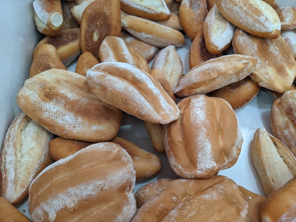 Originating in Central America, bolillos are similar to the French baguette and are served for $0.50 each at Magnolia’s Bakery. (Jishnu Nair/Community Impact Newspaper)
