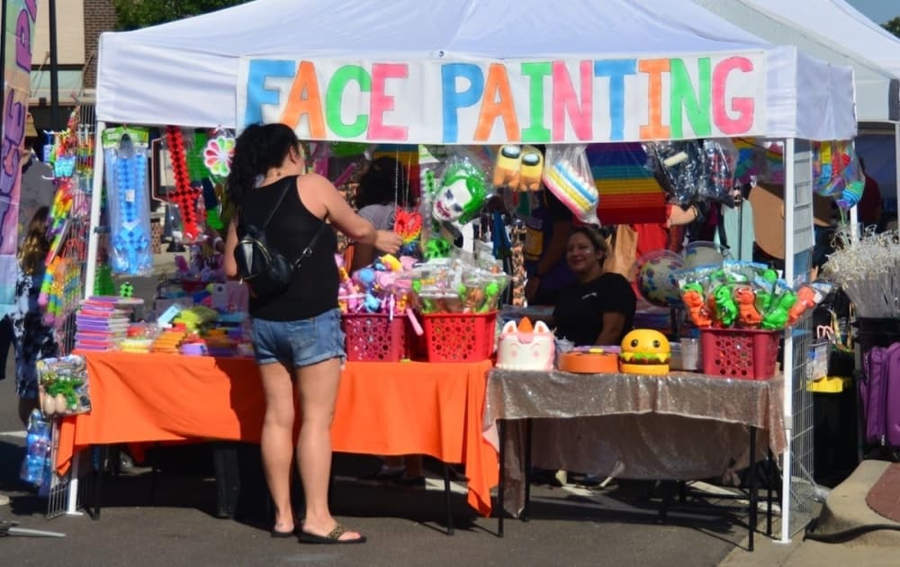 face painting booth