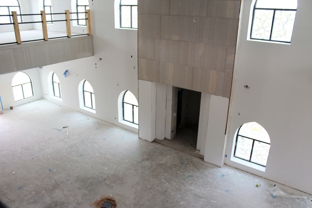 Once complete, the Masjid will feature custom chandeliers made in Egypt, marble architectural features including a piece that will have the 100 names of Allah depicted in gold leafing which will be made in India, custom railing made by a member’s local railing company and many centuries old architectural elements found in Dawoodi Bohra Communities. (Karen Chaney/Community Impact Newspaper)