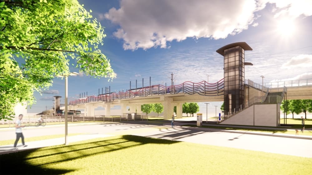 The 12th Street Station anticipates 340 daily riders by 2040. (Courtesy DART)