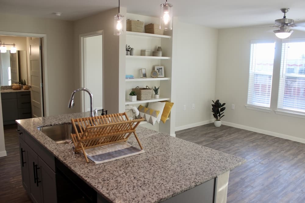 The complex includes studio, one-, two- and three-bedroom units, most of which are affordable. (Ben Thompson/Community Impact Newspaper)