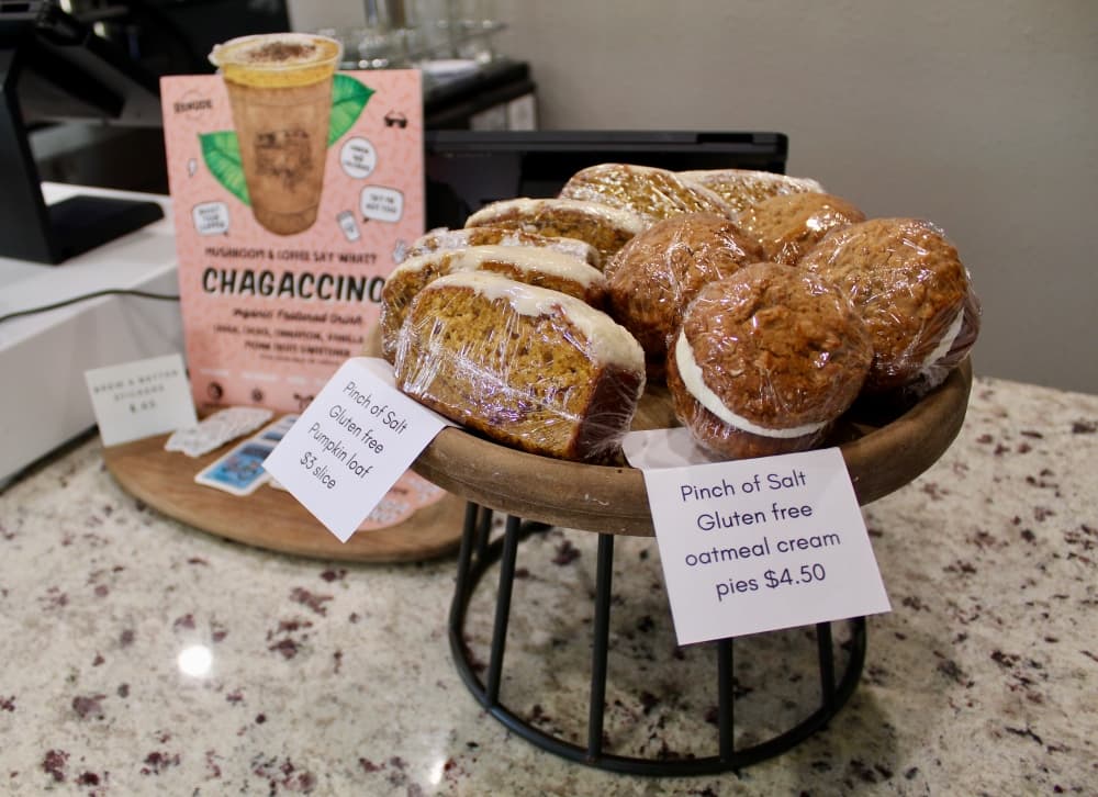 
Brew & Batter has gluten-free treats from Southlake’s Pinch of Salt in addition to their waffles.