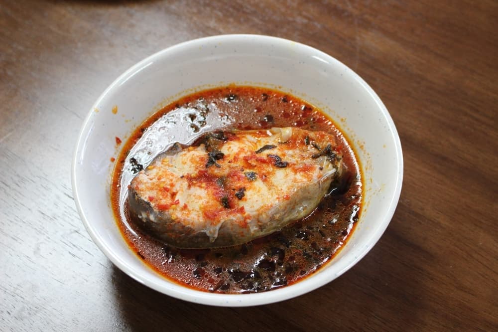 
Cod fish pepper soup ($10) includes tomatoes, onion and grilled pepper.