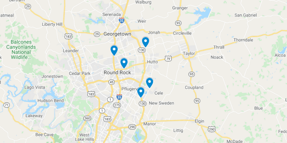 5 commercial projects filed in Round Rock, Pflugerville and Hutto, including two new gas stations in Pflugerville