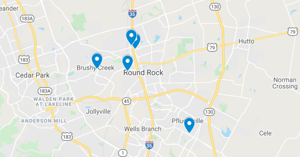 MAP: 5 commercial projects filed in Round Rock, Pflugerville, including renovations to Brushy Creek Elementary and Round Rock High schools