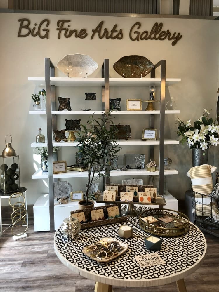The BiG Shop Art Gallery features an array of times crafted by its citizens. (Brittany Andes/Community Impact Newspaper)