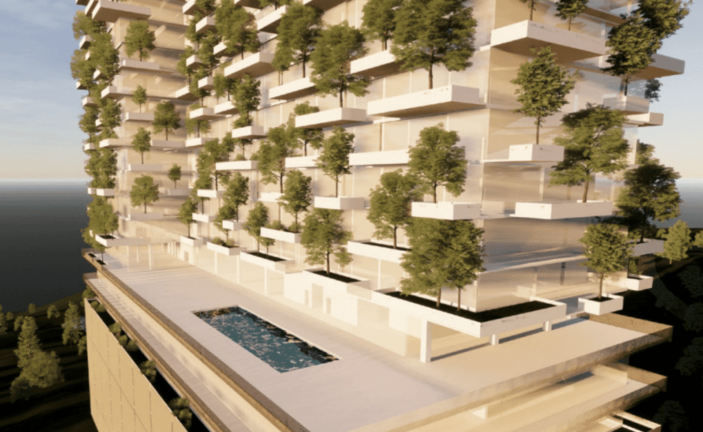Developer Craig Bryan said trees lining the towers will reduce the development's carbon footprint. (Courtesy of Craig Bryan)