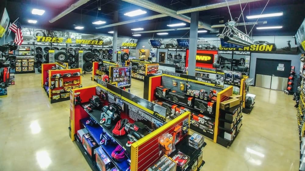The nationwide brand specializes in the sale of vehicle components, including truck lift kits, tires, rims and more. (Courtesy 4 Wheel Parts)