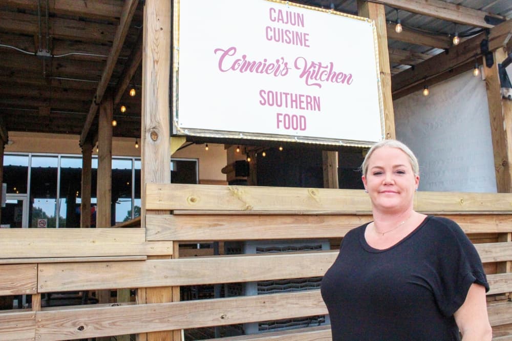 General Manager Erika Osborne helped owner Kevin Cormier open Cormier's Kitchen in July 2019. (Hannah Zedaker/Community Impact Newspaper)