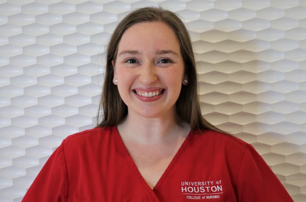 UH College of Nursing student and Fort Bend County product Rebecca Ward is on track to graduate in December. 