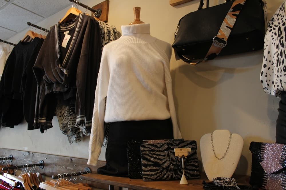 Although loungewear remains popular, many people are returning to dresses and skirts for the upcoming season, owner Jenny Nelson said. (Sandra Sadek/Community Impact Newspaper)