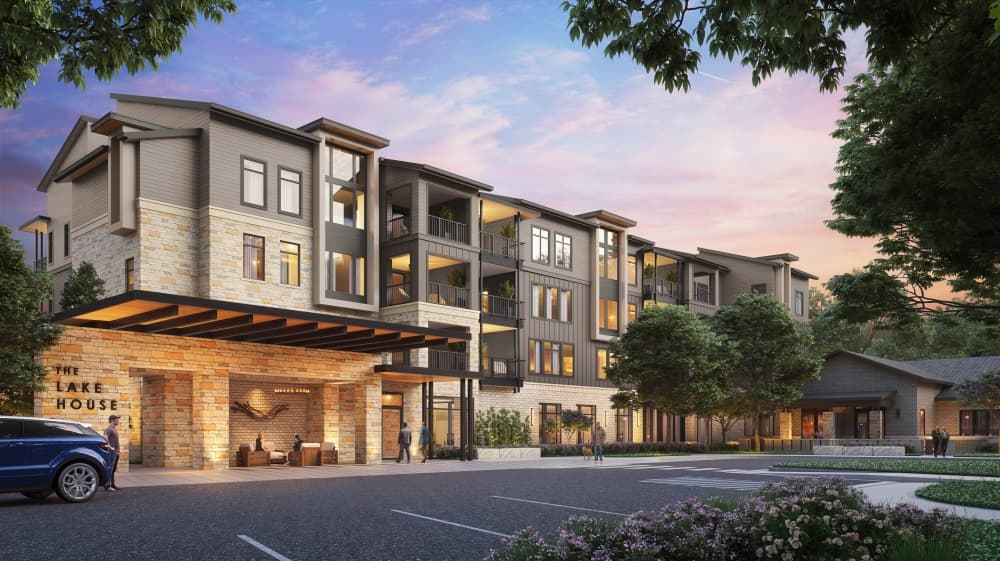 The new Touchmark at Emerald Lake retirement community in McKinney will offer independent-living, assisted-living and memory care residences. (Rendering courtesy Touchmark)