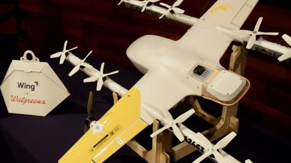 A fleet of six delivery drones stationed at a Walgreens around west Frisco will soon be servicing residents in Frisco and Little Elm. (Matt Payne/Community Impact Newspaper)