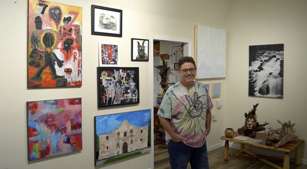 Stern Hatcher, founder and curator of the Paper Plate Gallery 