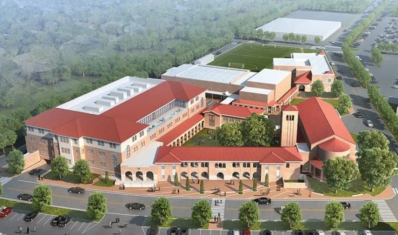 A rendering shows the Saint Thomas’ Episcopal Church and School campus when construction is complete. (Courtesy Saint Thomas’ Episcopal Church and School)