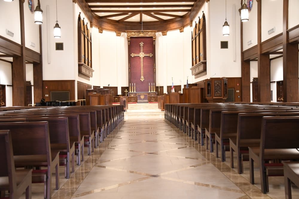 Saint Thomas’ Episcopal Church after renovation. (Hunter Marrow/Community Impact Newspaper)