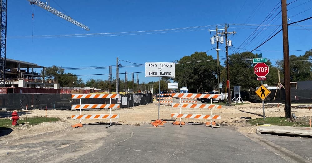 Round Rock Public Library construction causing street, parking closures