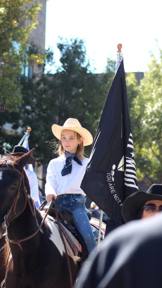 A young girl on a horse