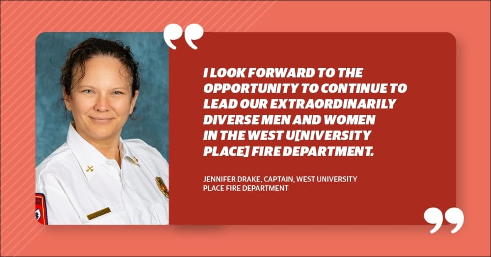 West University Place makes internal appointment, taps Fire Captain Jennifer Drake for chief role