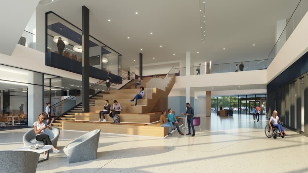 A "social staircase" will allow PGA of America employees to network. (Rendering courtesy PGA of America)