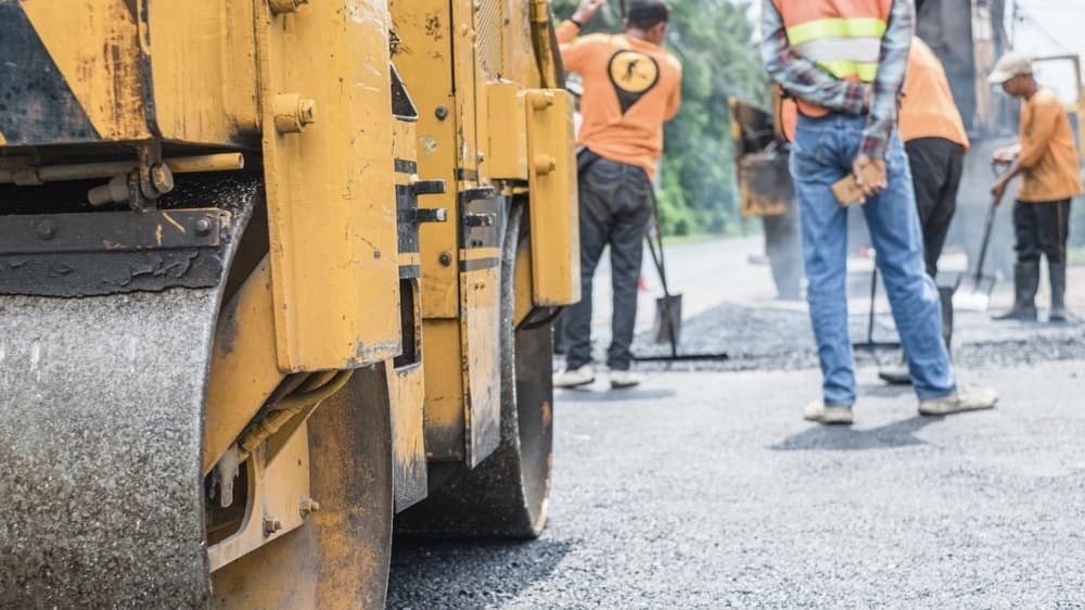 Pavement rehabilitation on Park One Drive, West Park One Drive underway in Sugar Land
