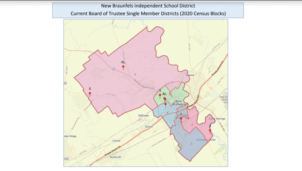 New Braunfels ISD board continues formulating redistricting plans