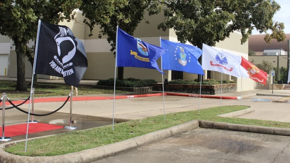 The Missouri City community gathered for a Veterans Day ceremony and memorial dedication Nov. 11. (Claire Shoop/Community Impact Newspaper)