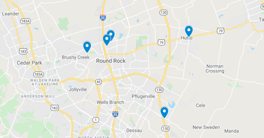 MAP: 5 commercial projects filed in Round Rock, Pflugerville and Hutto, including an urban arterial roadway