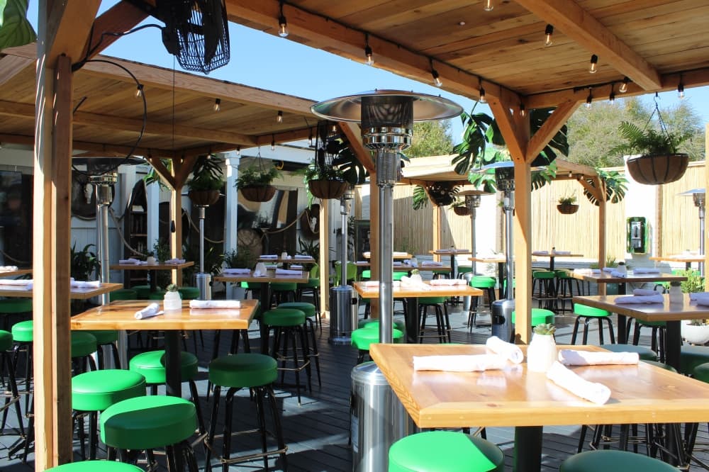 outdoor dining area