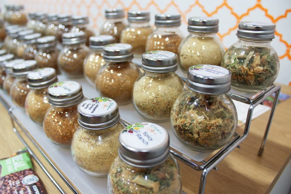 Food products ranging from spices to local honey are also available. (Hannah Zedaker/Community Impact Newspaper)