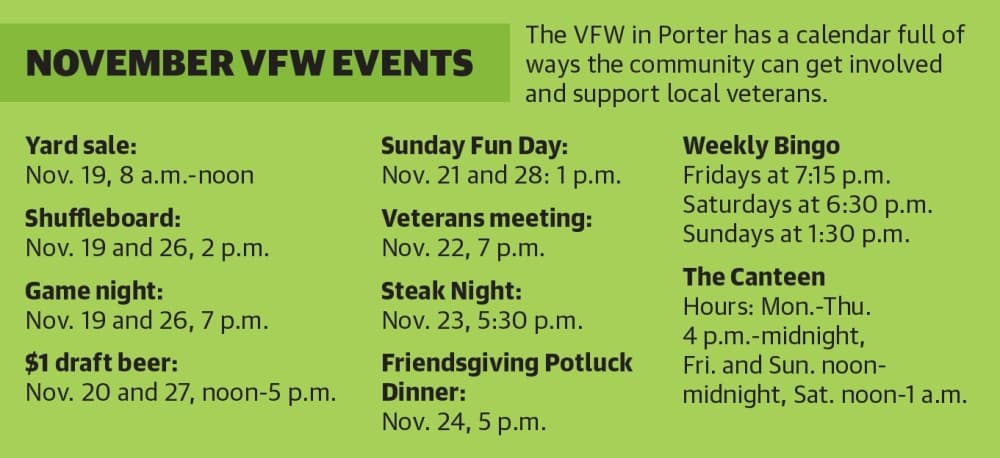 The VFW in Porter has a calendar full of ways the community can get involved and support local veterans. (Ronald Winters/Community Impact Newspaper) 