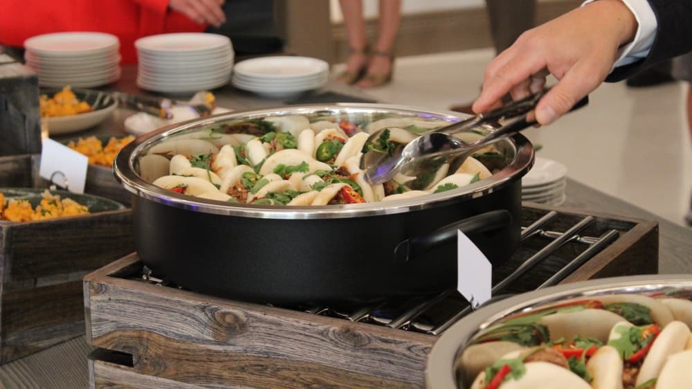 Guests enjoyed food prepared by chef Jenna Kinard, who heads the hotel's restaurant Jellico's. (Sandra Sadek/Community Impact Newspaper)