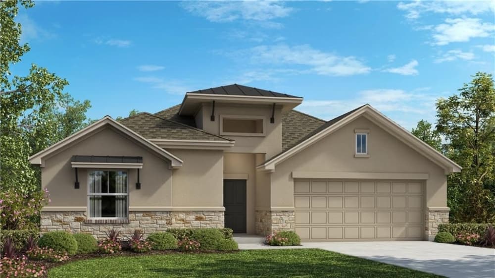 Active and on the market for $761,990, this one-story Briscoe home located at 422 Sitlington Lane was built in 2021, featuring 3 bedrooms and 2.5 baths. (Courtesy of RGS Realty LLC)