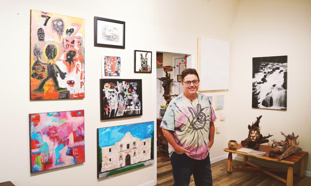 Stern Hatcher, founder and curator of The Paper Plate Gallery, said in North Austin, there is not a place for the arts and he is hoping to help create that. (Iain Oldman/Community Impact Newspaper)
