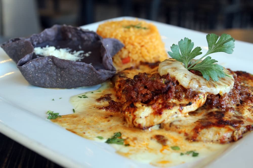 grilled chicken and chorizo