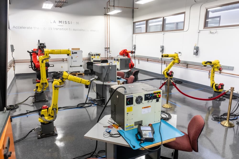 Students will learn about technology used at Tesla manufacturing facilities, including robotics and control systems. (Courtesy Austin Community College)