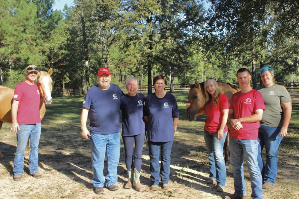 The team at Sunny Creek Ranch comprises veterans or family members of veterans. (Ally Bolender/Community Impact Newspaper)