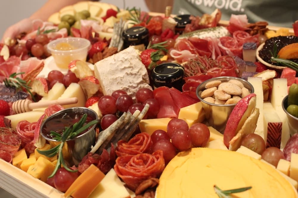 Although Board and Brie’s charcuterie boards are made to order, they often have similar base components. (Sandra Sadek/Community Impact Newspaper)