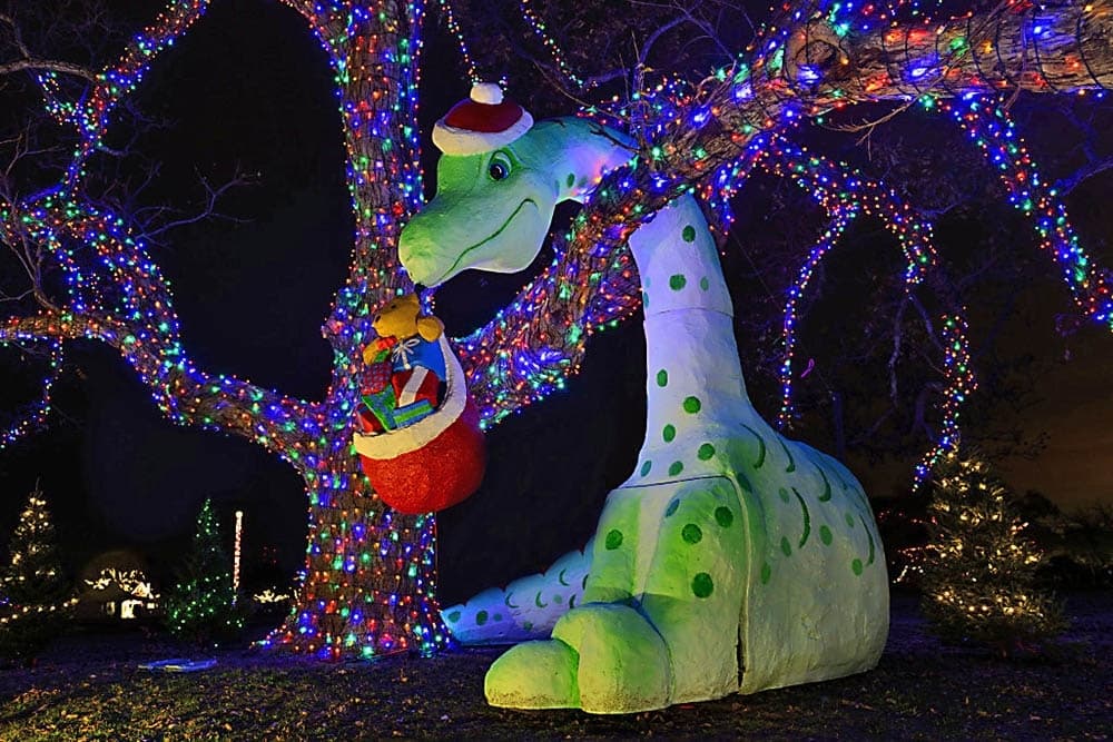 Flatfork Studio restored this dinosaur Santa Claus. (Courtesy Flatfork Studio)