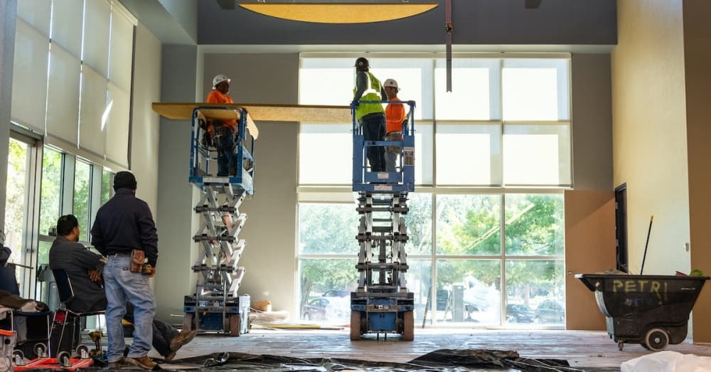 People working.